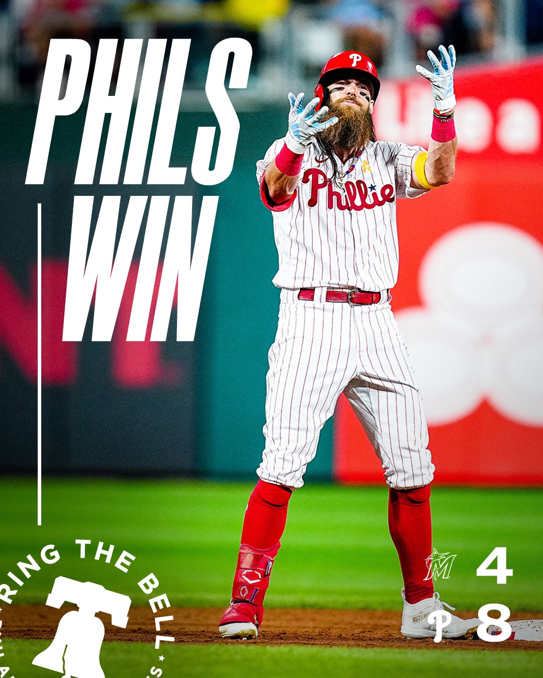 Philadelphia Phillies on X: Game one, game won #RingTheBell   / X