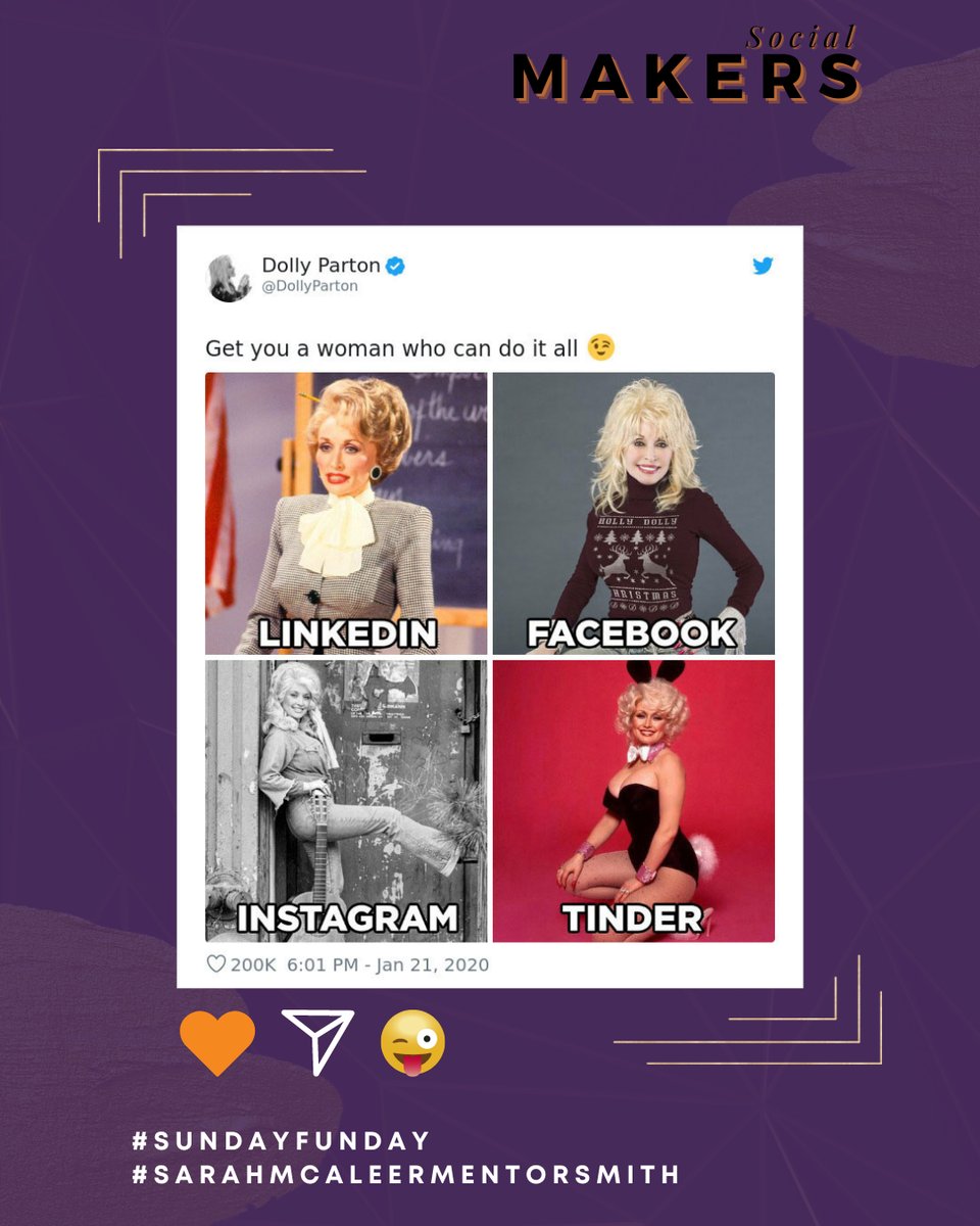 SMMentorsmith's tweet photo. Which are YOU?

#dollyparton #dollypartonmeme #socialmediameme #socialmediamemes #sundayfunday #socials #socialmedia #socialmediatips #socialmediastrategy #socialmediaideas #socialmediamarketingtips #socialmakers #artbusiness #craftbusiness #productbusiness #makerbusiness #makers https://t.co/aZYNOcweVb