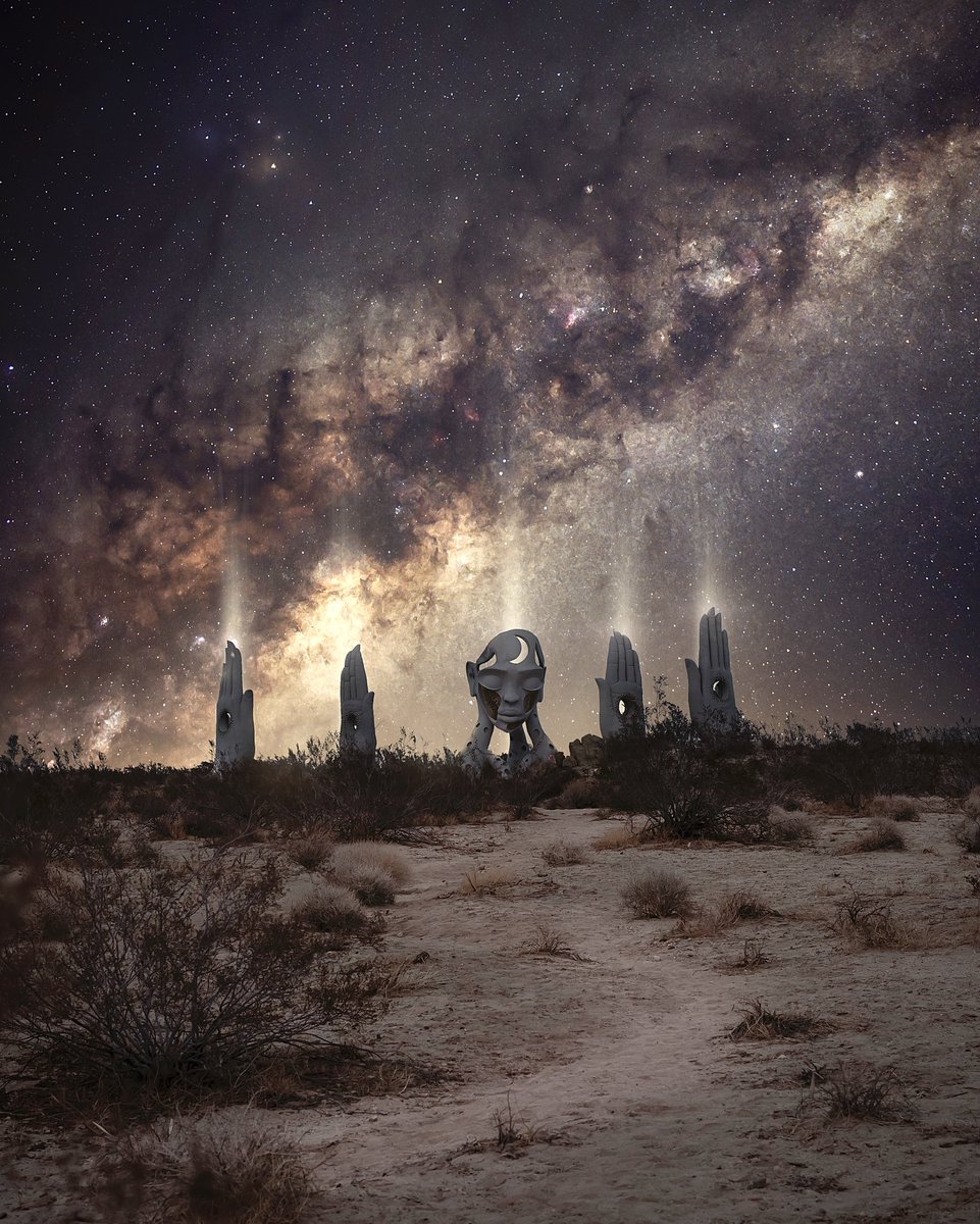 Cathrinmachin's tweet photo. I drove out to a desert to take this photo, then I spent a month painting it in oils. https://t.co/50ntmCpVxQ
