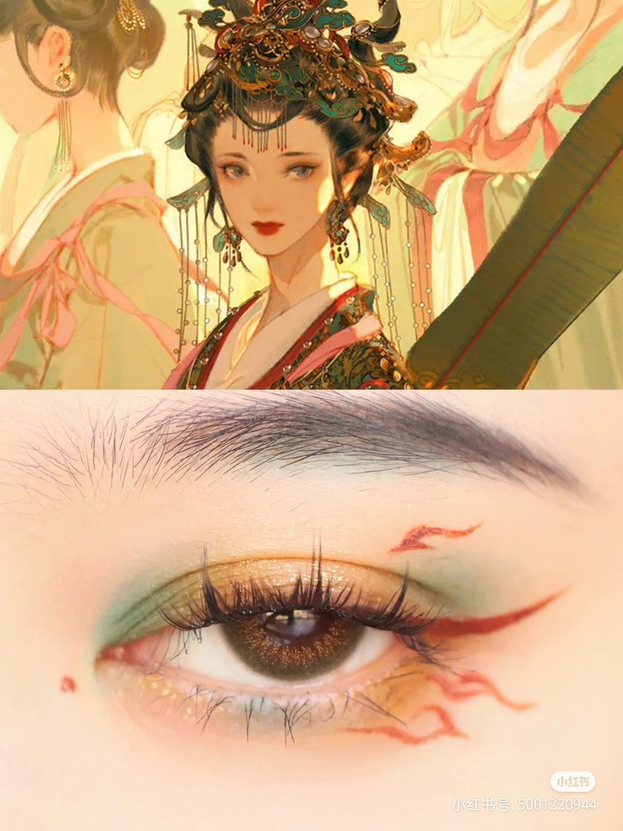 中国文物妆容
图一:明代青花缠枝花纹松竹梅图盘
图二:中华缠枝纹薄胎玉壶(大英博物馆)
图三:推特账号摸鱼斋<a href="/washanapple/">摸鱼斋</a> 

#Chinesestyle #MingDynasty 
#青花瓷 #Blueandwhiteporcelain
#BritishMuseum #History #Chineseculturalrelics #hanfu #Chinesemakeup