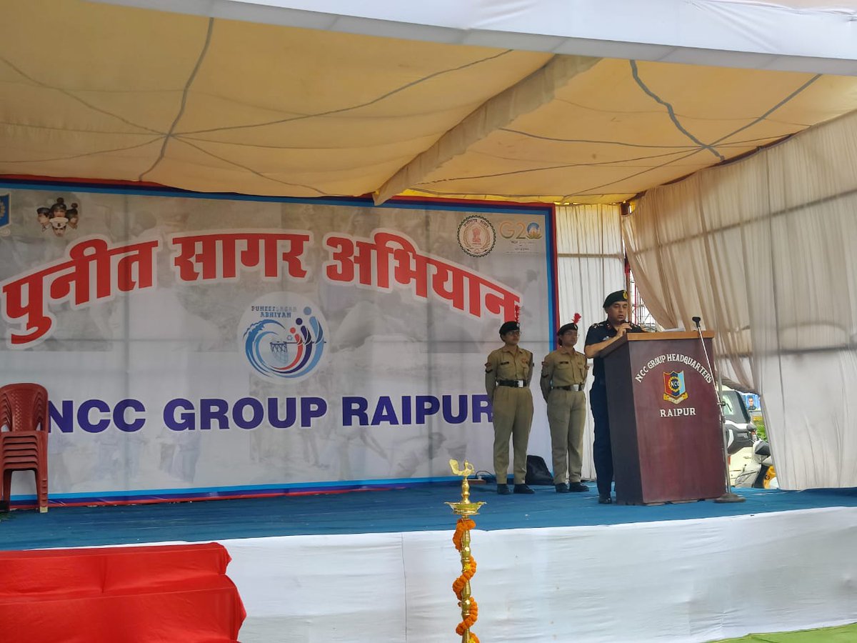 YOUTHOFCHHATTI2's tweet photo. *Mega Puneet Sagar Abhiyan* 5 local NCC units of raipur  and NCC Gp Hq Raipur conducted the event at Telibanda Raipur. https://t.co/VTpVfEq8yB
