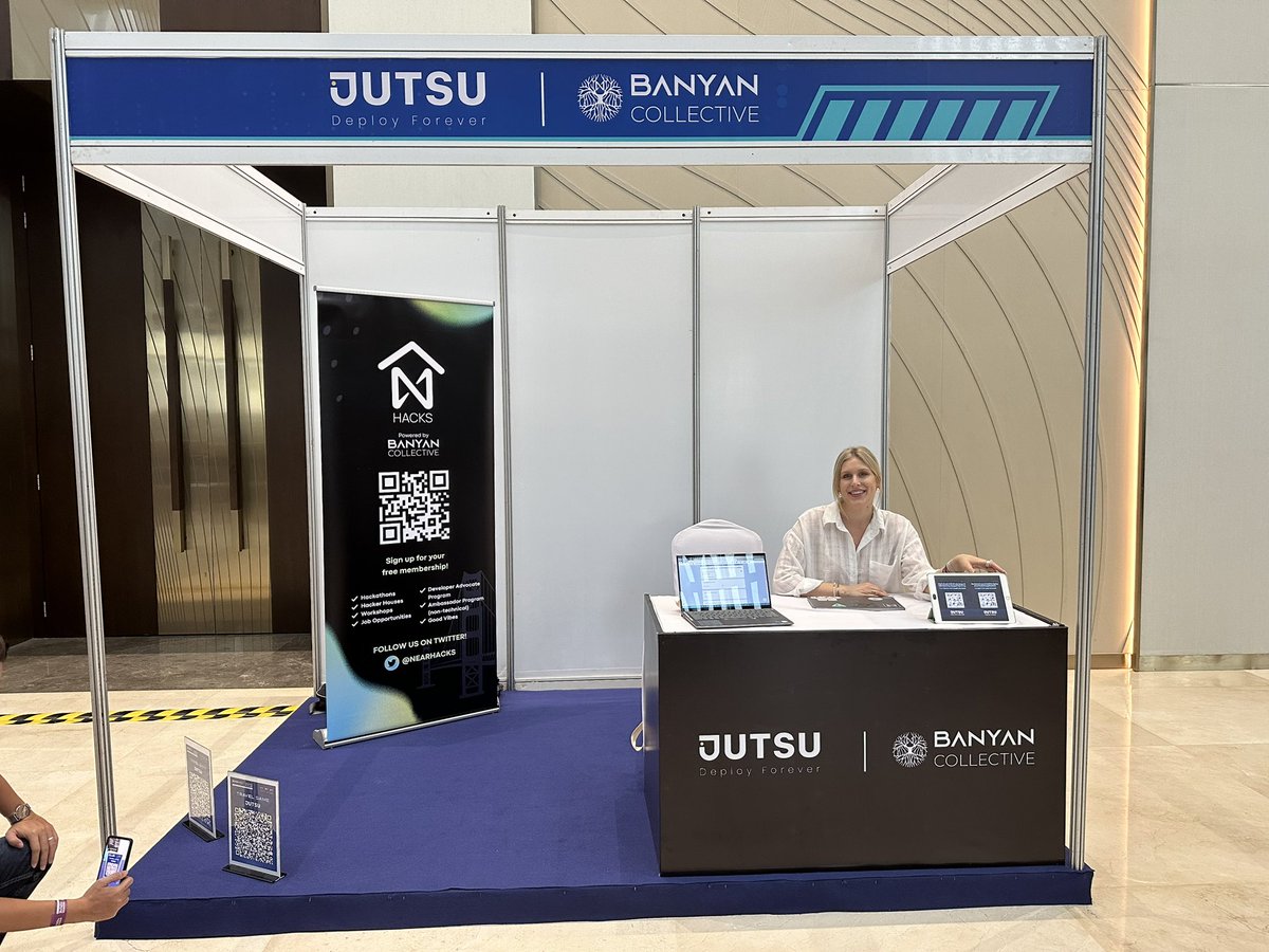 tryjutsu's tweet photo. 🎆 NEAR APAC Day 2 🎆
Come visit us at our booth and #TryJutsu! 💻 

Stay tuned for @zahidsharp’s panel on The Future of DAPPs at 10:30! https://t.co/cuEG3P2NvM