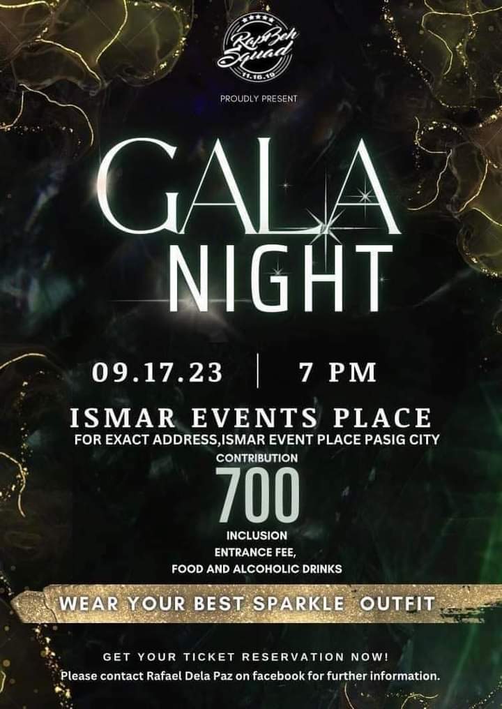 Join me on my Birthday Bash...
Be one of my sparkling guest as I celebrate my Birthday this coming September 17 , 2023
ISMAR EVENT PLACE PASIG CITY
7:00P.M. ( SUNDAY )Be astonishing and be Fierce in your one of a kind sparkling and shining wardrobe.
GALA NIGHT/BIRTHDAY BASH