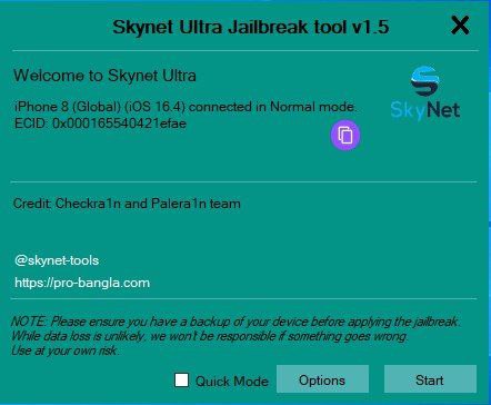 Skynet Ultra Jailbreak Tool v1.5 New Version Windows tool Support iOS 15 up to iOS16.x.x Free for everyone 
Download Link : mega.nz/folder/0NcnVTY…