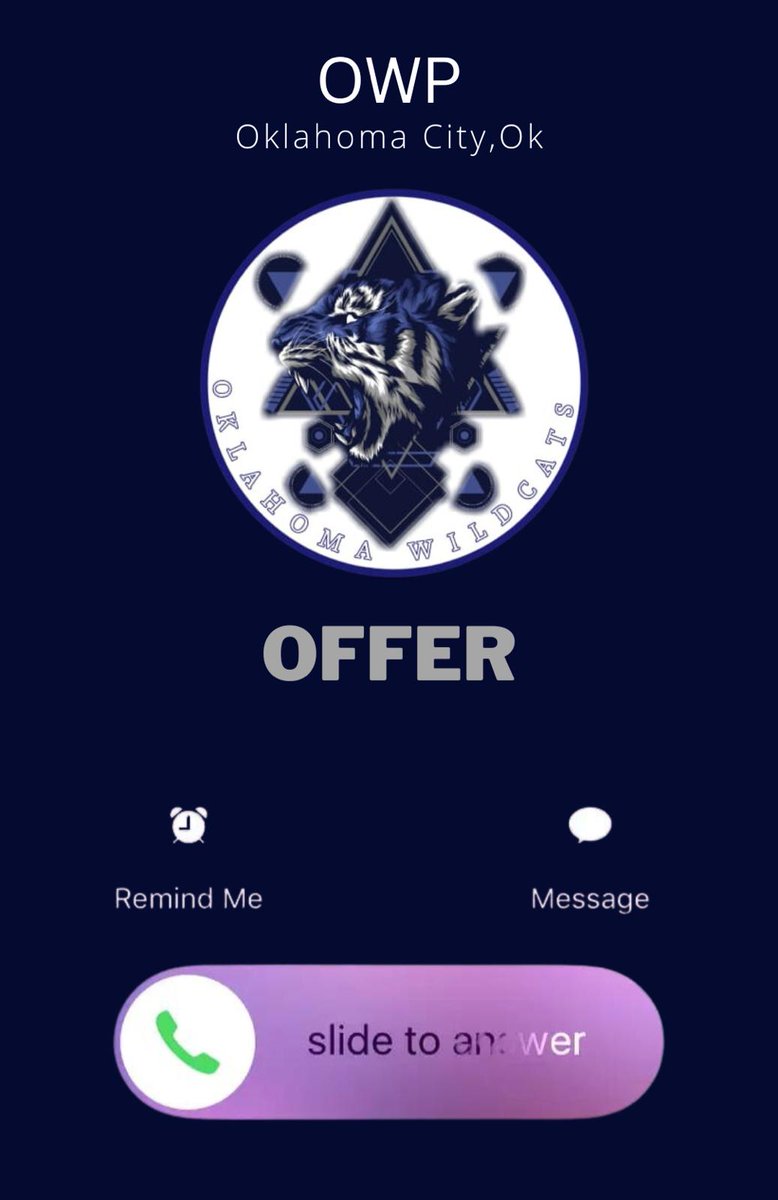 Thank you Lord for my first offer from <a href="/WildcatsPrep/">Oklahoma Wildcats</a>! <a href="/OC_Erv/">Coach Erv</a> <a href="/RedBankFB/">Red Bank Football</a>