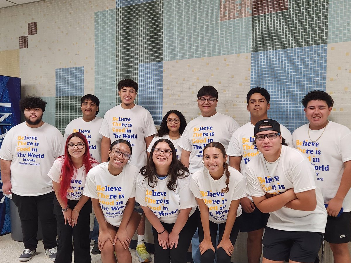 MoodyEnglishMonreal (@jmonreal208) on Twitter photo Student Council volunteering at the 15th annual KEYS Walk <a href="/CCISD/">CCISD</a> <a href="/CCMoodyHS/">Moody High School</a>
<a href="/EAV1977/">EVela, Ed.D.- Principal Foy H. Moody HS</a>
<a href="/Coach_JosephV/">Joseph Villarreal</a> Shout out to Bad Boy Graphix for making our STUCO shirts! Student Council volunteering at the 15th annual KEYS Walk <a href="/CCISD/">CCISD</a> <a href="/CCMoodyHS/">Moody High School</a>
<a href="/EAV1977/">EVela, Ed.D.- Principal Foy H. Moody HS</a>
<a href="/Coach_JosephV/">Joseph Villarreal</a> Shout out to Bad Boy Graphix for making our STUCO shirts!