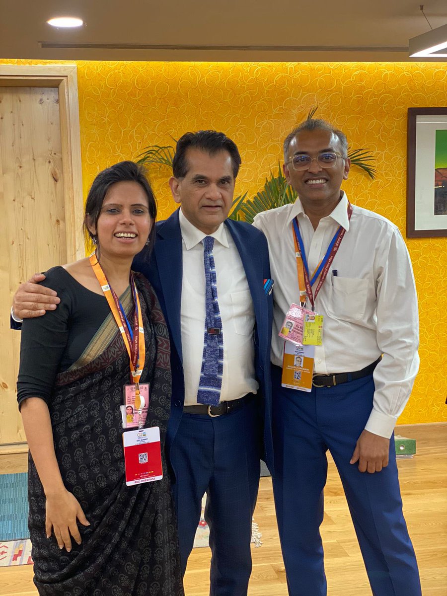 Amitabh Kant (@amitabhk87) on Twitter photo The most complex part of the entire #G20 was to bring consensus on the geopolitical paras (Russia-Ukraine). This was done over 200 hours of non -stop negotiations, 300 bilateral meetings, 15 drafts. In this, I was greatly assisted by two brilliant officers - <a href="/NagNaidu08/">Nagaraj Naidu Kakanur</a> & <a href="/eenamg/">Eenam Gambhir</a> The most complex part of the entire #G20 was to bring consensus on the geopolitical paras (Russia-Ukraine). This was done over 200 hours of non -stop negotiations, 300 bilateral meetings, 15 drafts. In this, I was greatly assisted by two brilliant officers - <a href="/NagNaidu08/">Nagaraj Naidu Kakanur</a> & <a href="/eenamg/">Eenam Gambhir</a>