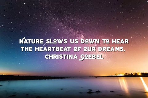 Nature Slows Us Down To Hear The HeartBeat Of Our Dreams. #JoyTrain #Lightupthelove #LUTL  #Goldenhearts #Babygo #Dreams #Inspireu2action #NatureBeautiful #ThinkBIGSundayWithMarsha via @loveGoldenHeart