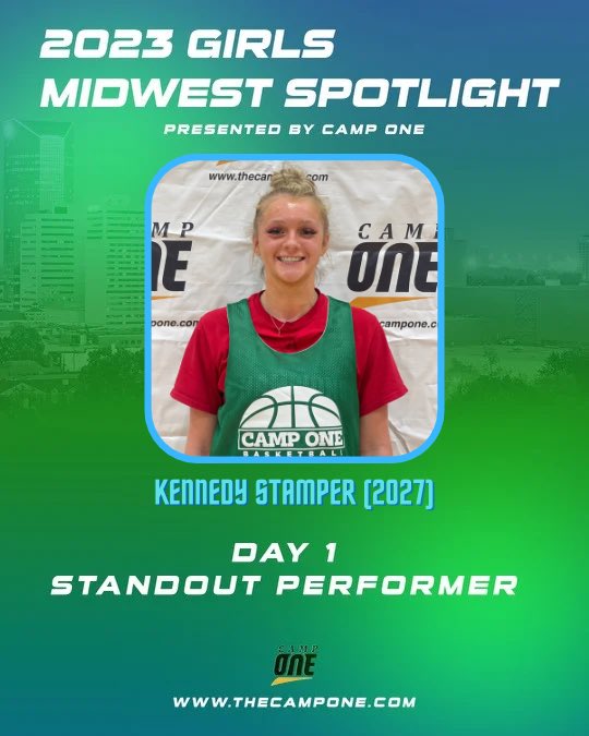 the_camp_one's tweet photo. Camp One 2023 Girls Midwest Spotlight Day 1 standout performers!! (#1) #Camponefamily #mws23 https://t.co/Xbe8xc6xaJ