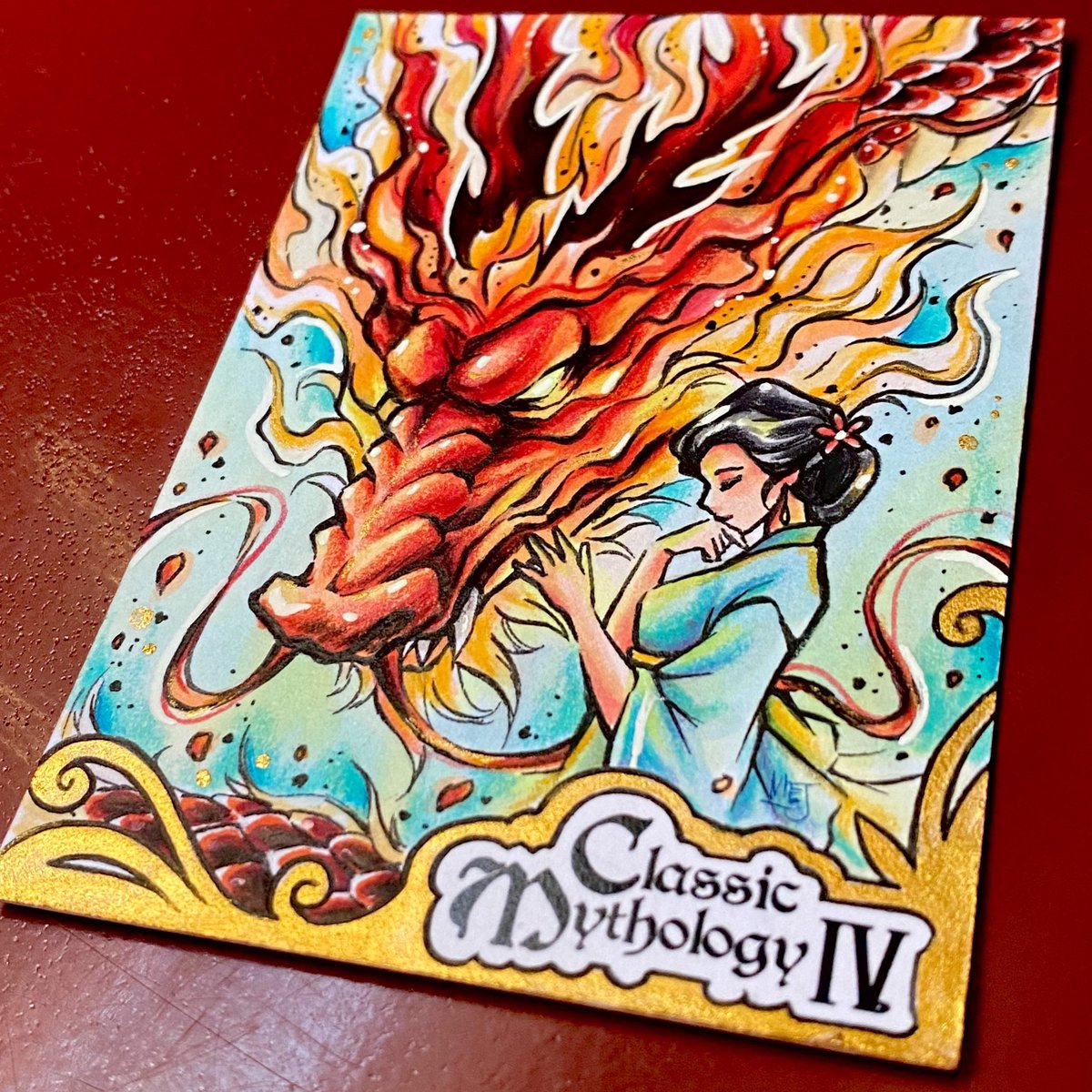MejllanoArt's tweet photo. Artist Proof Commission done🥰 
.
.
.
.
.
#perna #artistproof #pernastudios #pernastudiosclassicmythology4 #mejllanoart #sketchcard #illustration #dragon #asian #asiandragon #mythology https://t.co/QfHWPXiVKM