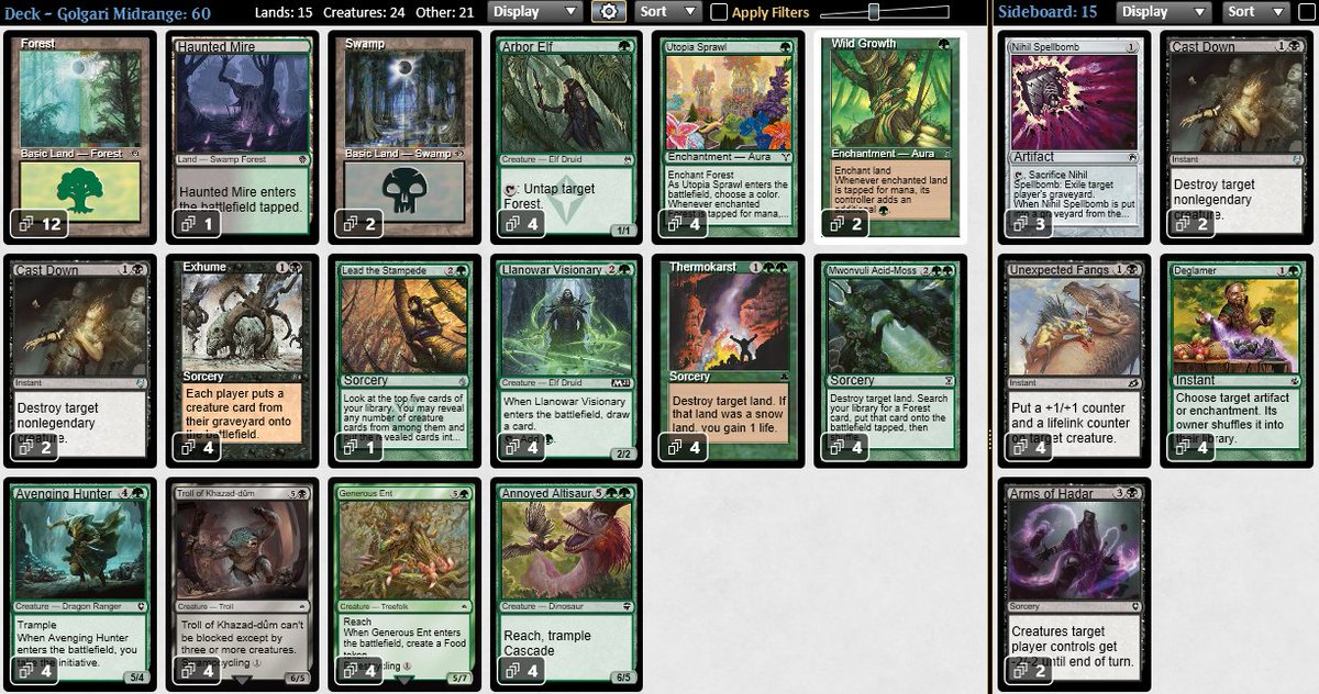 trebicky's tweet image. 5-0! I wanted to try this strategy as it seemed pretty cool so I copied some list from the internet. Lead the stampede seems super weird, I would just play like an extra cast down instead. #mtgpauper