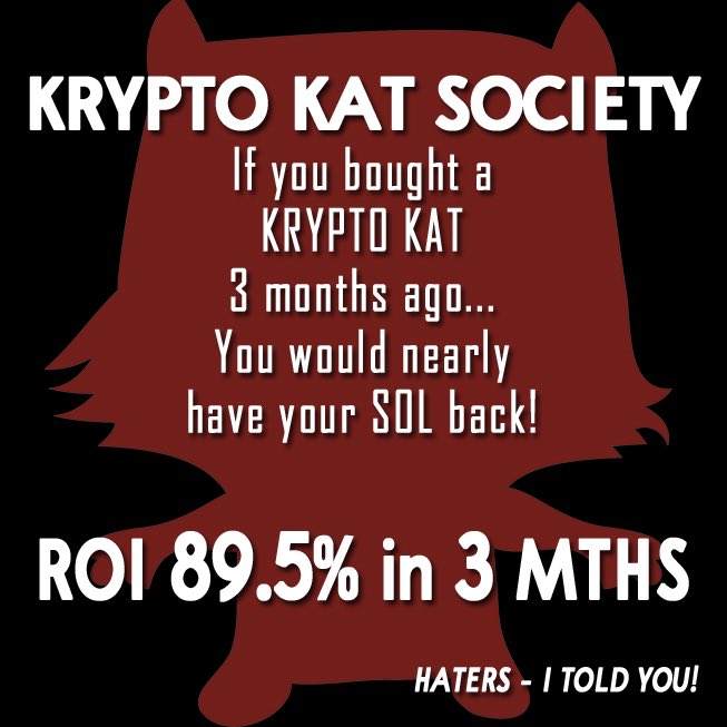 dreypor's tweet image. Next month will have 100% ROI on my first #KryptoKat. If you want in a project that actually makes you $$$ then check out @The_Crypt_NFT and what @v1rtualn0mad has been cooking! #KryptoKats #ROI #passiveincome