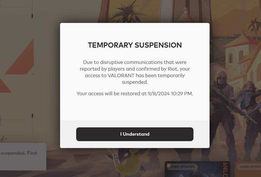 welcome to valorant where you get a YEAR fucking ban for standing up against sexists in your game, yet they received no penalty. i have never in my life played a game where the devs are this fucking ignorant LOOOOOL ggwp $4000 down the drain super cool