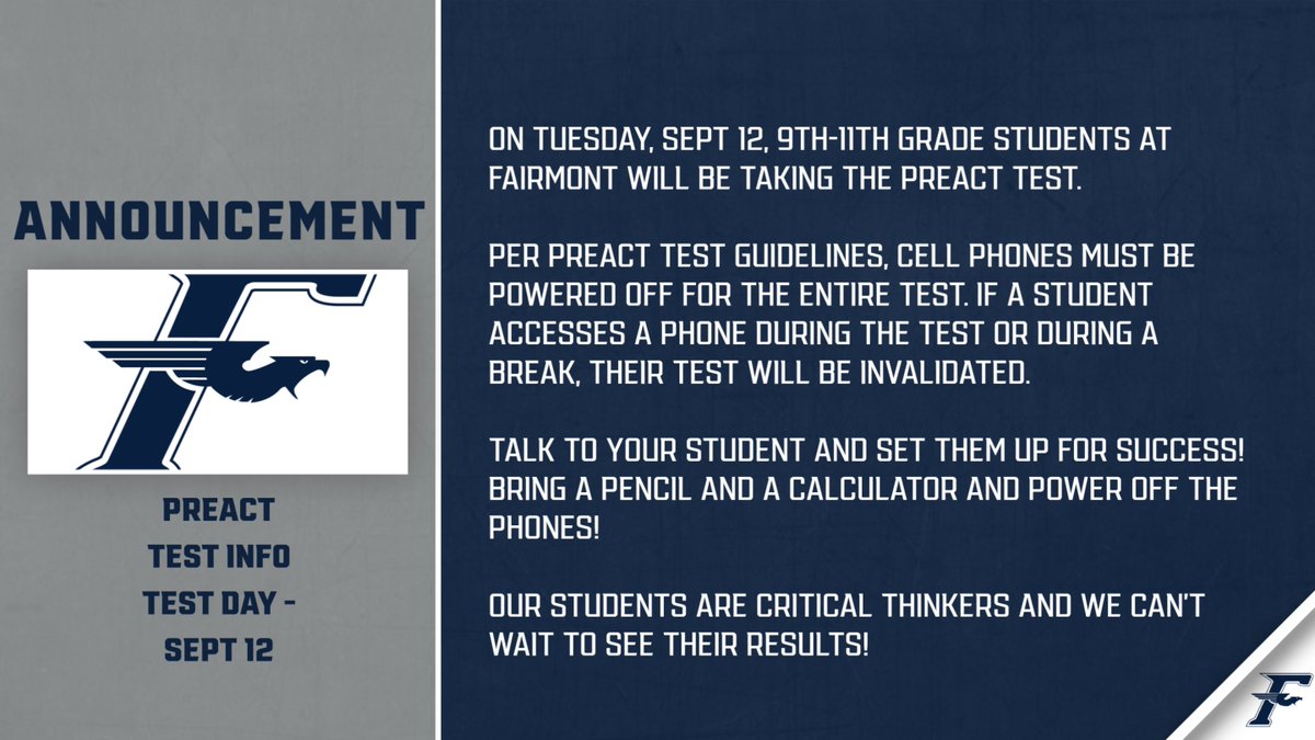 Tuesday is PreACT day! @Ketteringschls @FHSAthletics1 #wearefirebirds