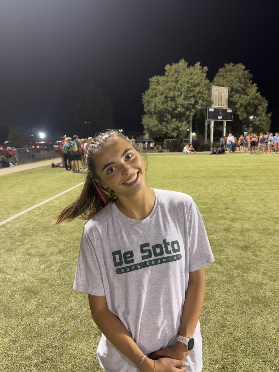 ‼️School Record! Brooke Bundt takes down the 15-year-old school record in the 5K by clocking a 19:08.10. ‼️⁦<a href="/DeSotoWildcats/">De Soto Wildcats</a>⁩