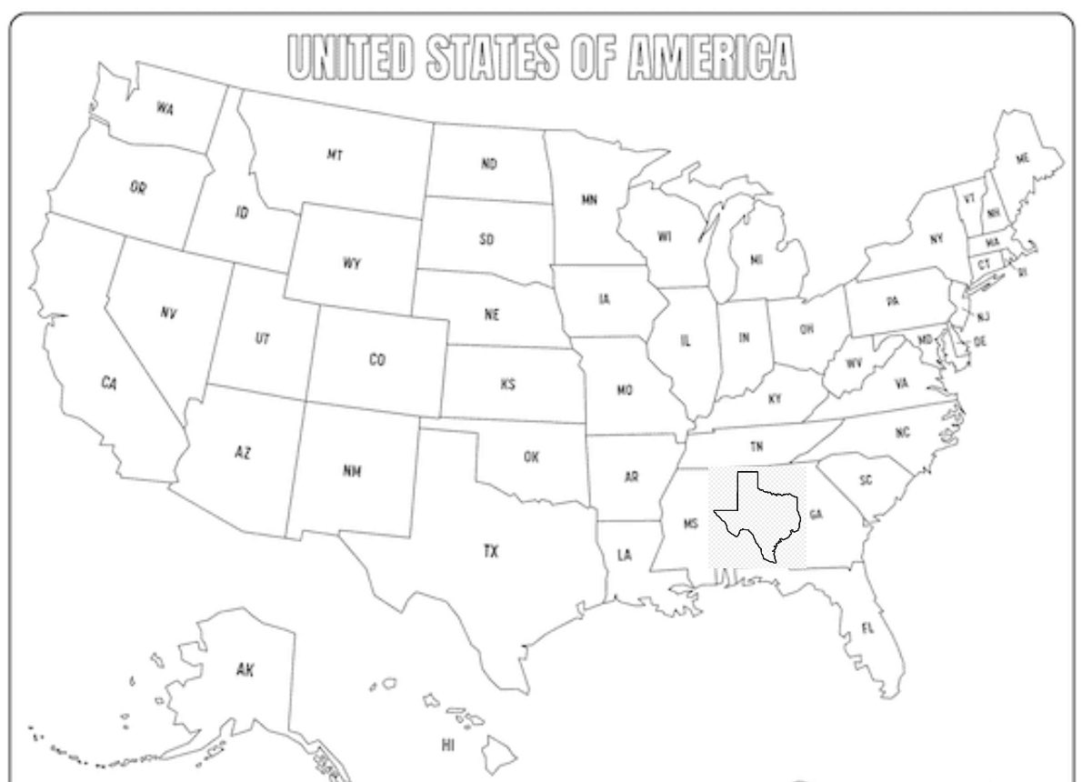 New map of the United States.