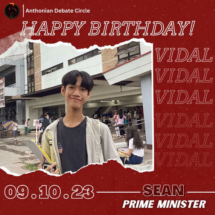 ADC_USANT's tweet photo. 🗣️ The 𝐀𝐧𝐭𝐡𝐨𝐧𝐢𝐚𝐧 𝐃𝐞𝐛𝐚𝐭𝐞 𝐂𝐢𝐫𝐜𝐥𝐞 would like to greet our very passionate 𝘗𝘳𝘪𝘮𝘦 𝘔𝘪𝘯𝘪𝘴𝘵𝘦𝘳, 𝗦𝗲𝗮𝗻 𝗔𝗹𝗹𝗮𝗶𝗻 𝗩𝗶𝗱𝗮𝗹 a Happy Birthday! 

Your dedication to leave speeches that will mark genuinely is an inspiration. 🥳

Love, ADC Fam❤️‍🔥 https://t.co/NQINEctp9u