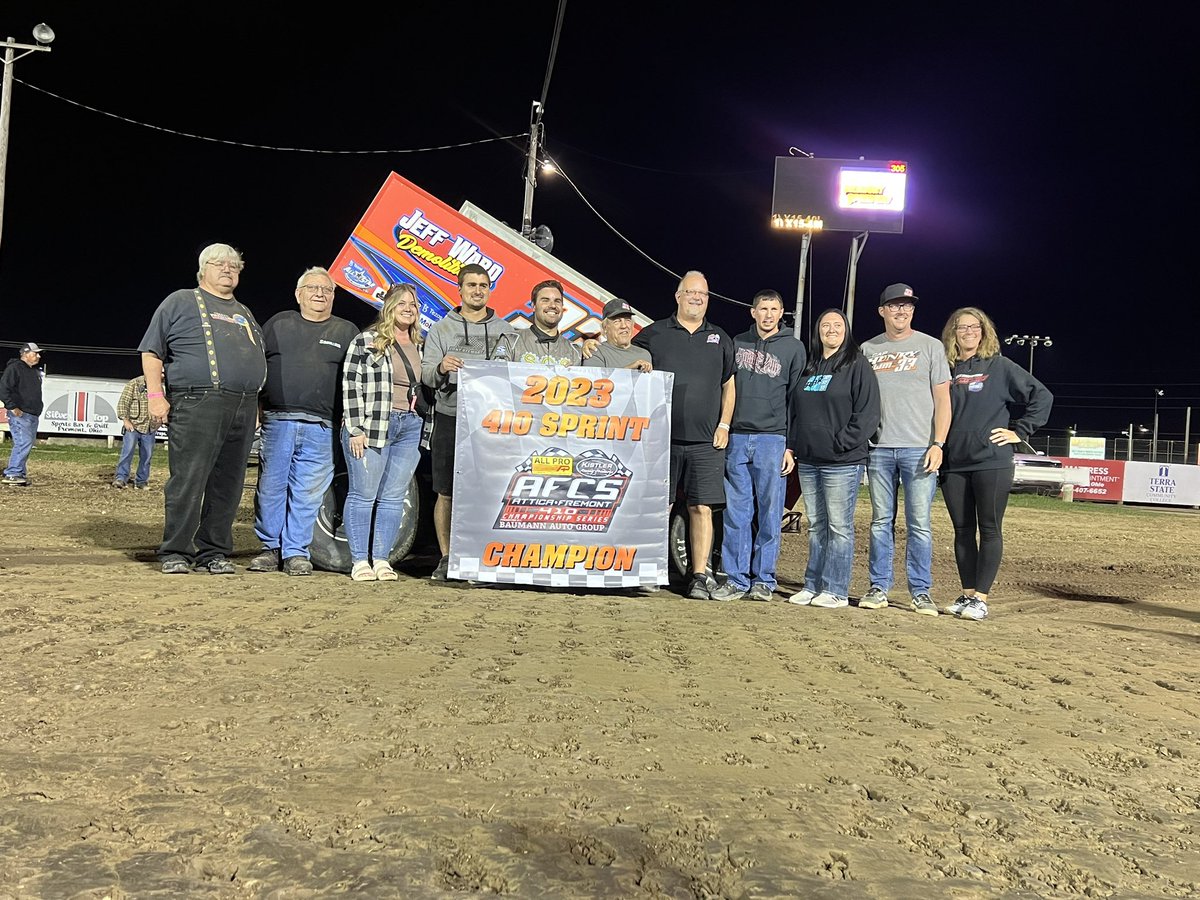 .<a href="/CapHenryRacing/">Cap Henry Racing</a> and The Jeff Ward Motorsports 33W team; your 2023 <a href="/AFCS_Sprints/">AFCS (Attica Fremont Championship Series)</a> 410 Champions