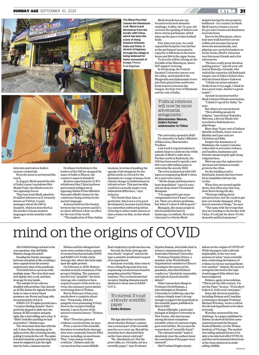 Our story from the Indian border with Tibet in today's <a href="/theage/">The Age</a> #G20
