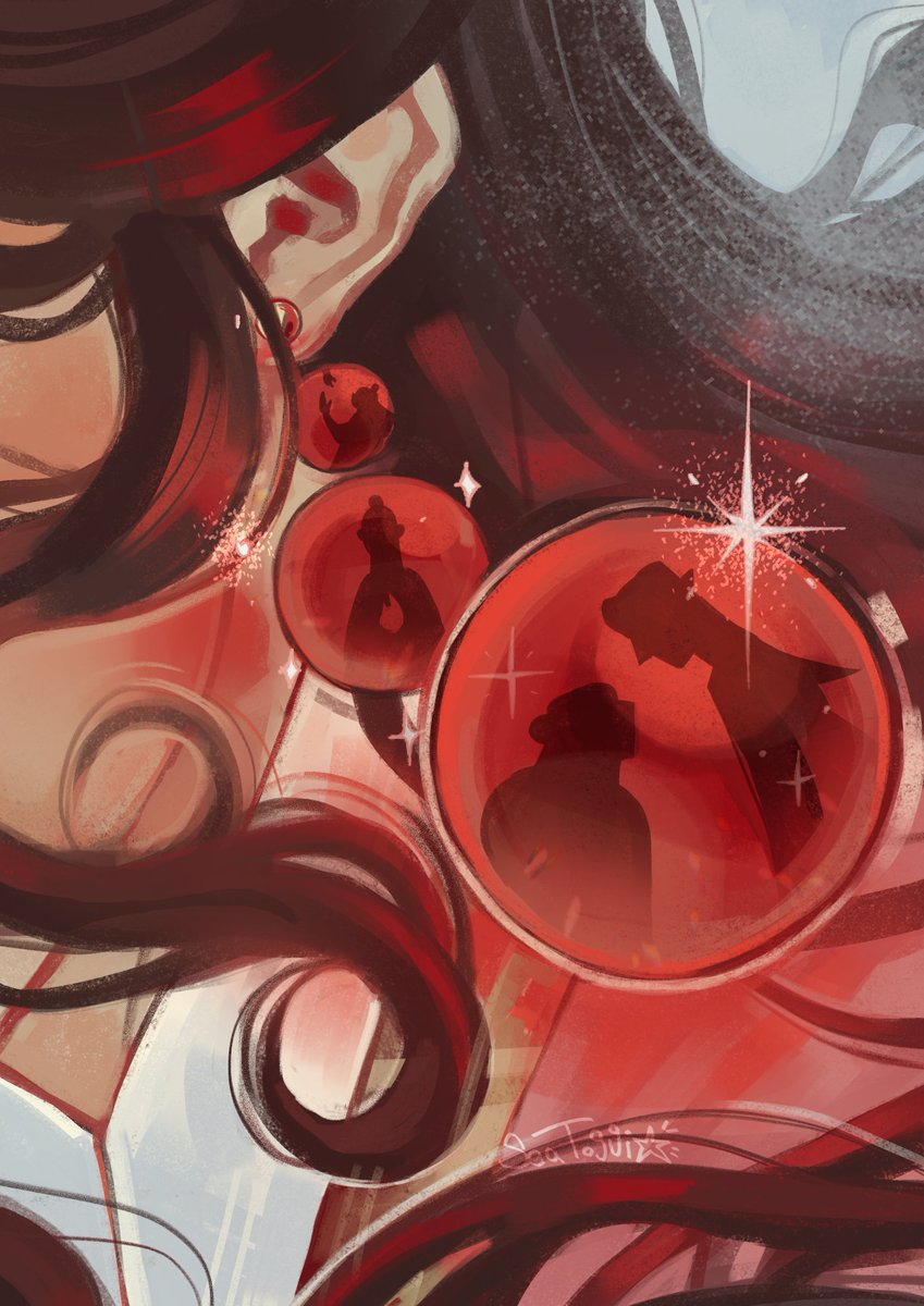 red pearl earring #tgcf #xielian