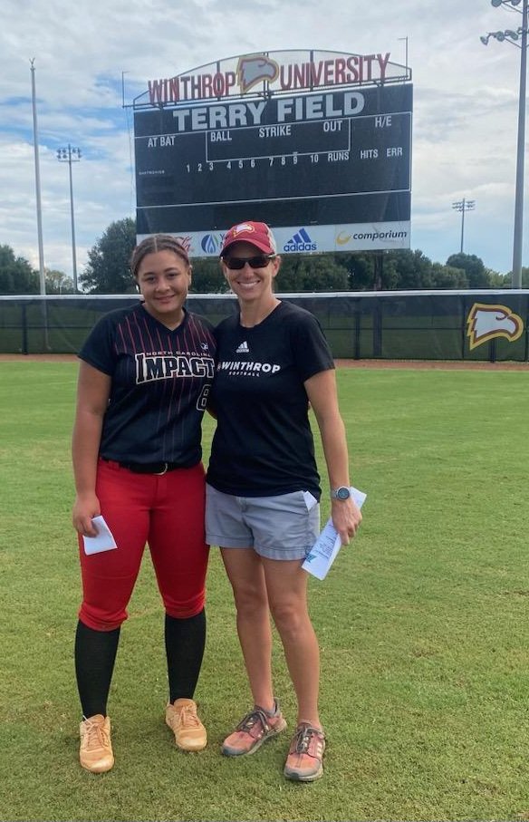 MadisenB2025's tweet photo. Had a great day camping at Winthrop today! Thank you Coach Fuller and Coach Mo for some very helpful instruction and feedback! I can't wait to get back on campus and to make a visit to Lees Mcrae as well! #rockthehill https://t.co/JvappREUFO