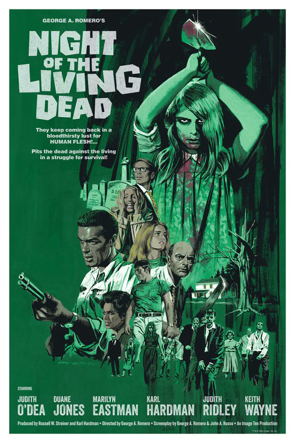 JunkyardDemento's tweet image. Cool Art - NIGHT OF THE LIVING DEAD by #PaulMann @BottleneckNYC #art #artprint #horrorart #saturdayart #artsaturday #nightofthelivingdead #zombies #popart #geekart
