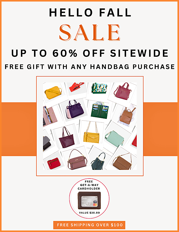 SopranoHandbags's tweet photo. HELLO FALL SALE!
~ UP TO 60% OFF SITE WIDE
~ FREE LEATHER CARDHOLDER WITH PURCHASE OF ANY HANDBAG (VALUE $30.00)
~ FREE SHIPPING FOR ORDERS OVER $100.00
~ OFFER ENDS SEP. 25, 2023
~ ALL ORDERS WILL BE SHIPPED COMMENCING SEP. 26, 2023
Shop now >>https://t.co/aNY7KBIjZy https://t.co/udxMEhQzk5