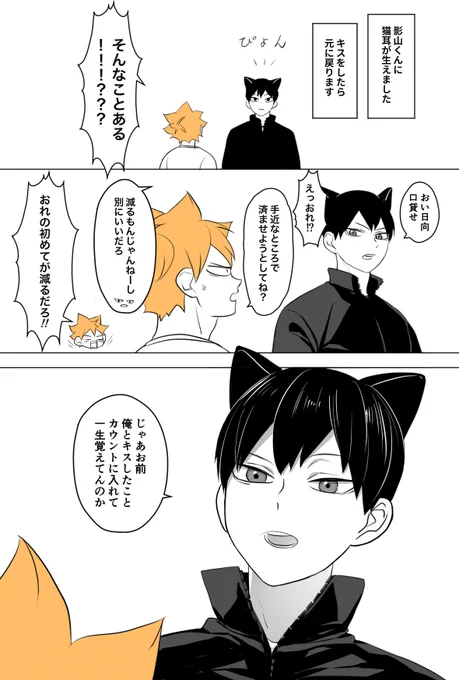 影日の日だーーー!!!!🎊
猫耳置いときます!!

※猫耳で身体能力の向上はありません
#影日 
#2023影日の日 
#9月10日は影日の日 