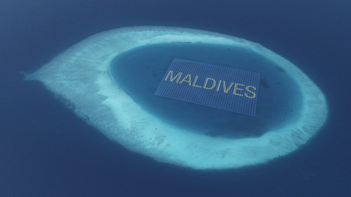 SwimsolGmbH's tweet photo. Swimsol vision for the Maldives? We want to bring as much clean solar energy as possible, and eventually bring more freedom from the fluctuating fossil fuel prices 🇲🇻 🙌. 
Do You say yes?

#solarenergy #solarmaldives #FloatingPV#greentech https://t.co/8XDm1rbplJ