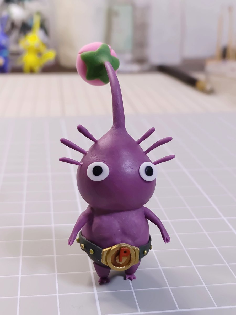 AsobisClay's tweet photo. 紫ポケミン力持ち〜♪粘土で"紫ピクミン"モデル「カイリキー」作ってみました。胸筋と腹筋でたくましくなってます。#ピクミン #紫ピクミン #ポケモン https://t.co/0ez8CXl8s5