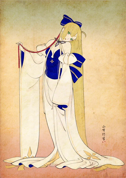 水着アルトリアの水着を和服風にしたかった落書き 
