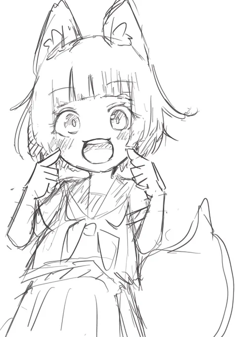 手癖で描く絵は描きやすいなぁ 