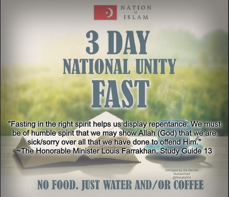 Renata564's tweet image. Day 3
May Allah bless us with a healthy and successful fast!

It's not too late to fast today!
Enjoy your evening meal!

Read How To Eat To Live &amp;amp; Self-Improvement: The Basis for Community Development Study Guide 13.

#3DayFast #ElijahMuhammad #Farrakhan #NOI