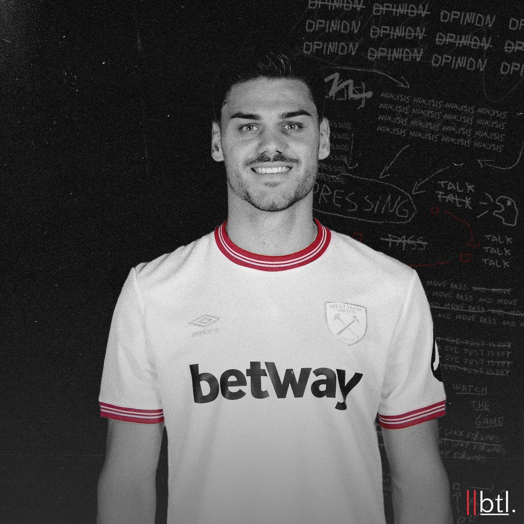 breakthelines's tweet photo. Konstantinos Mavropanos was 20 when he left Greece for London, making 8 appearances for Arsenal before heading for Germany.

Today, he returns to London at 25 years of age, joining the reigning Europa Conference League winners West Ham.

@JacksonMaynar17:

https://t.co/5uJVwRrDBJ https://t.co/WhXPGZfToJ