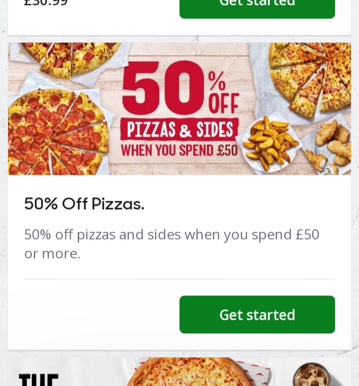 Beware @pizzahutuk online offers. They aren't what they seem and they don't honour them. With this offer you don't get 50% off Sides