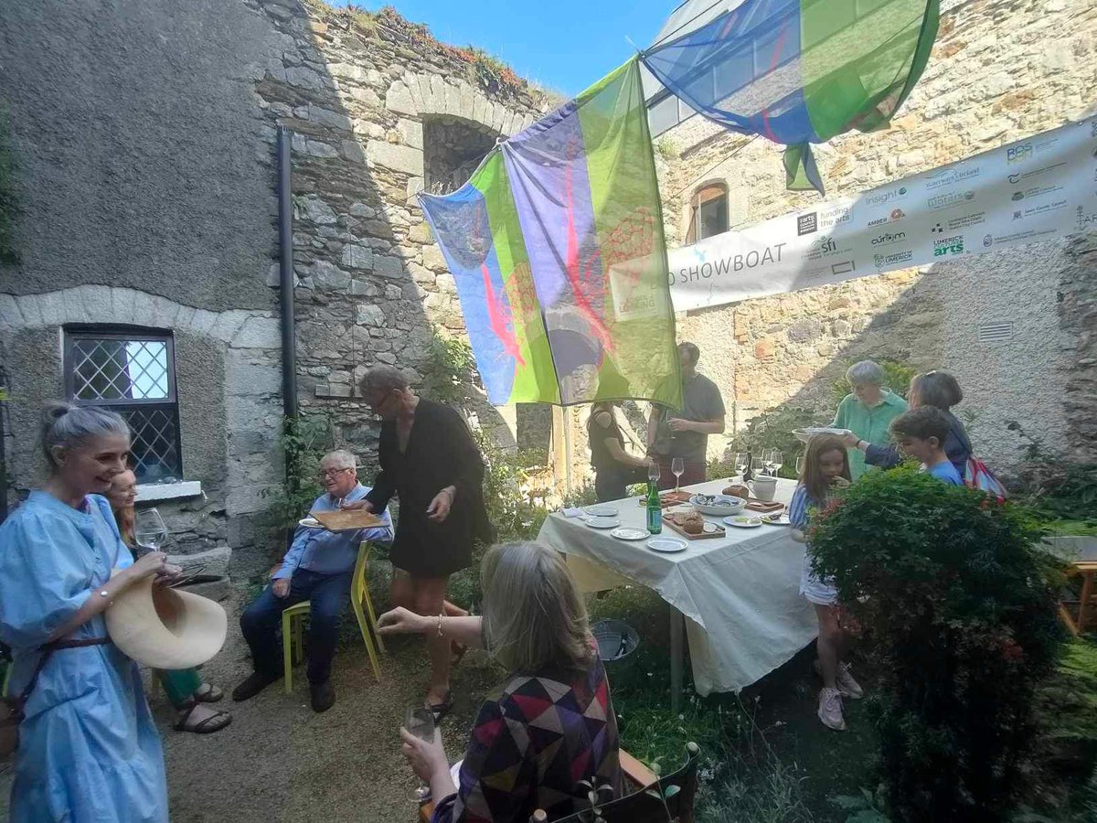 We had a wonderful afternoon at <a href="/mariehanlon2/">Marie Hanlon</a> ‘s exhibition launch in #collegelanegallery. Sending out a thank you to our host Jobst Grave, seen here serving oysters in his courtyard. Another memorable day and a very powerful exhibition from <a href="/mariehanlon2/">Marie Hanlon</a>