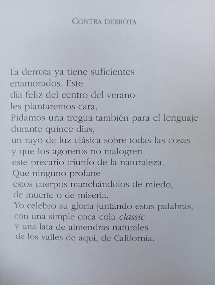 'Pidamos una tregua también para el lenguaje /durante quince días' ❤. El poema es de González Iglesias y la foto se la he robado a @pgcasado.