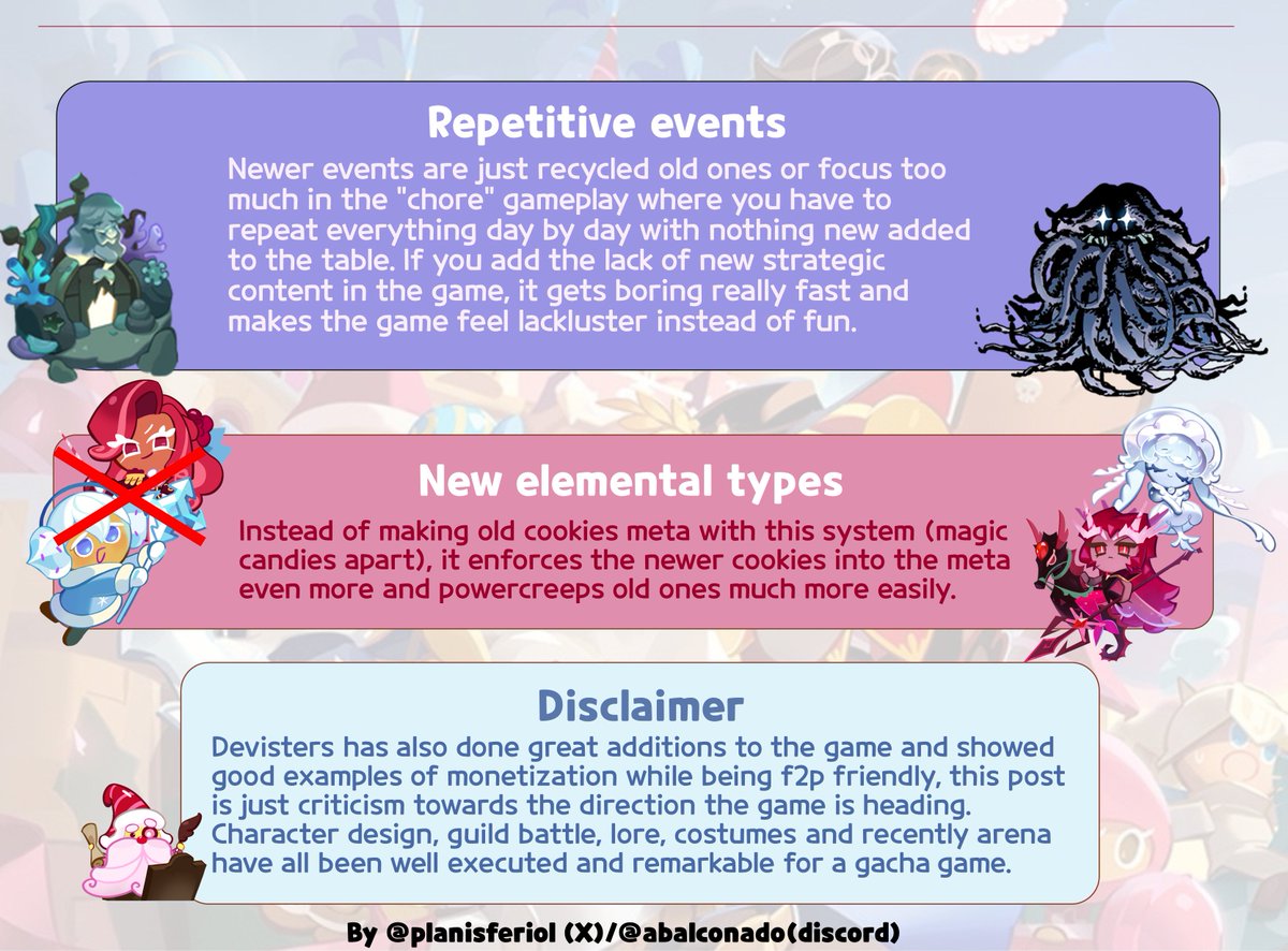 Why crk isn't in a good state. TW:opinions Design wise it isn't the best but I tried to express all my concerns abt the current state of the game. #crk #cookierunkingdom #cookierun