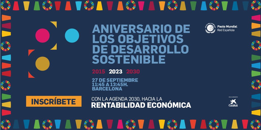 NECHIGROUP's tweet photo. 📅 El próximo 27 de septiembre tienes una cita con @pactomundial en la Torre Caixabank de #Barcelona para celebrar el 8º #AniversarioODS y descubrir cómo la sostenibilidad y los negocios van de la mano. ¡Inscríbete ya! 👉 https://t.co/EcBSxjdEHN #LaSostenibilidadEsRentable https://t.co/IrYR1Nbemi