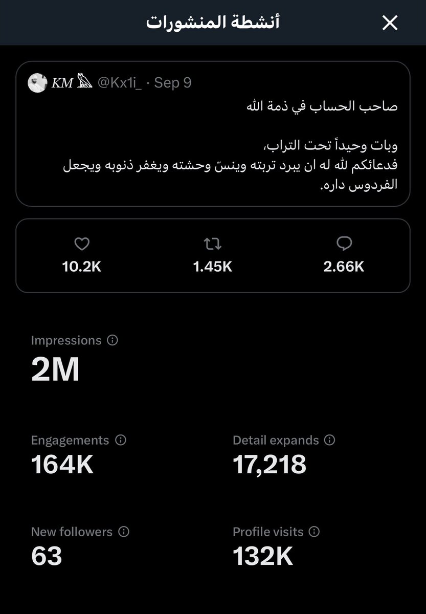 • هل لك سر عند الله ! بينك أنت وبين الله 
ليدعوا لك كل هولاء قريب وبعيد خلال 24 ساعة أكثر من مليونين <a href="/Kx1i_/">𝐾𝑀 𓅓</a> 🤍
