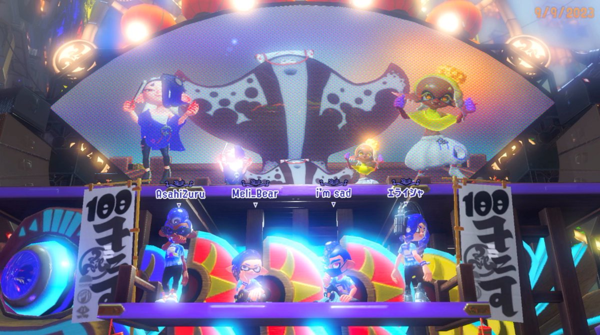 AsahiZuru's tweet photo. #Splatoon3 #Splatoon3Anniversary 

Took a x100 Victory for #TeamShiver w/ @meli_bear !

Let's GOOO!

Replay Code : REKB-ND0S-276E-1M6G https://t.co/vCCyCQxsoV