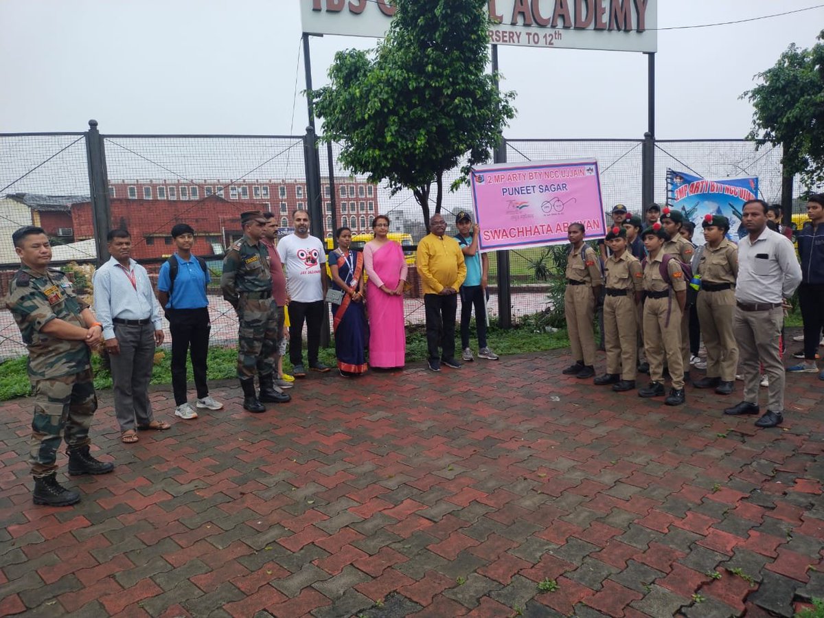 2MPARTYNCC's tweet photo. G-20 (PUNEET SAGAR) Dated 10 Sep 2023 with Team 2 MP Arty Bty NCC, Ujjain https://t.co/vdetcV7GCK