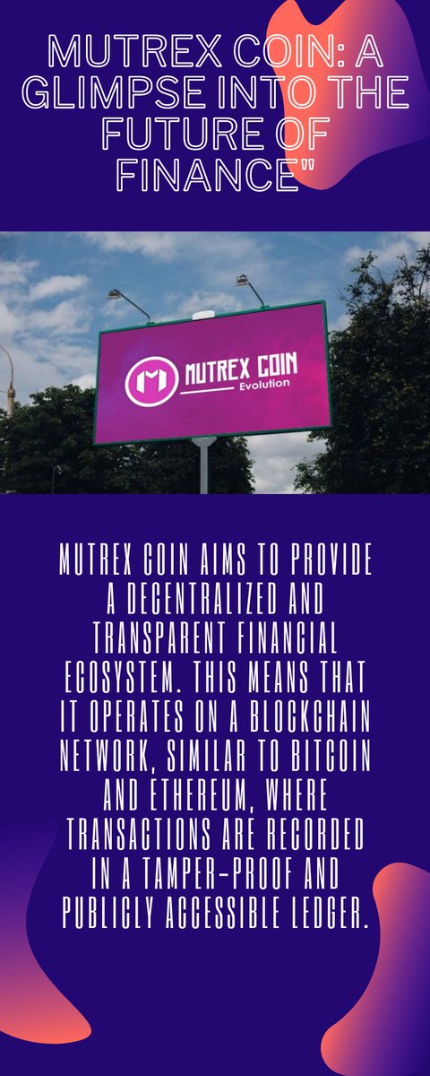 davidd8912's tweet photo. 🚀 Exploring the potential of #MUTREX Coin! With its focus on innovation and financial empowerment, it's redefining the cryptocurrency landscape. Join the revolution today! 💡 #Crypto #Blockchain $MTX @MutrexCoin https://t.co/gmn9l76M6P