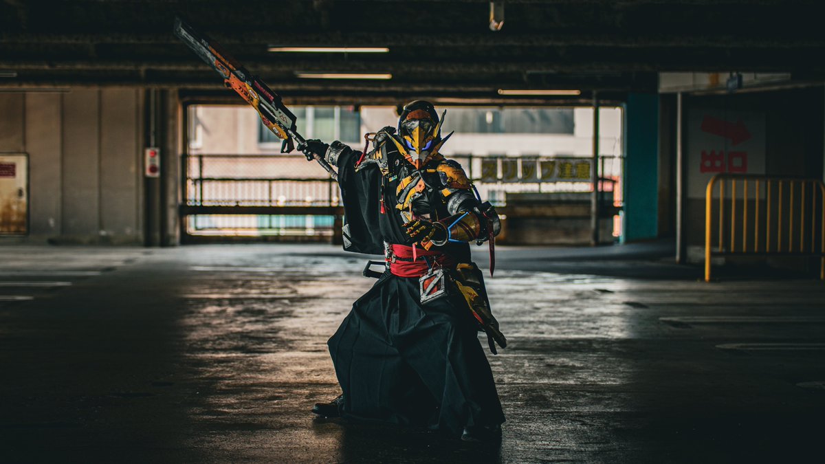 haguruma8707's tweet photo. 「抜刀」

SAMURAI  REBOOT（@SAMURAI_REBOOT）
△SAMURAI  YELLOW△
#Parallelsummit
#cybermask 
#cyberpunk
#アーマー装備 https://t.co/uaKkQRTUhS