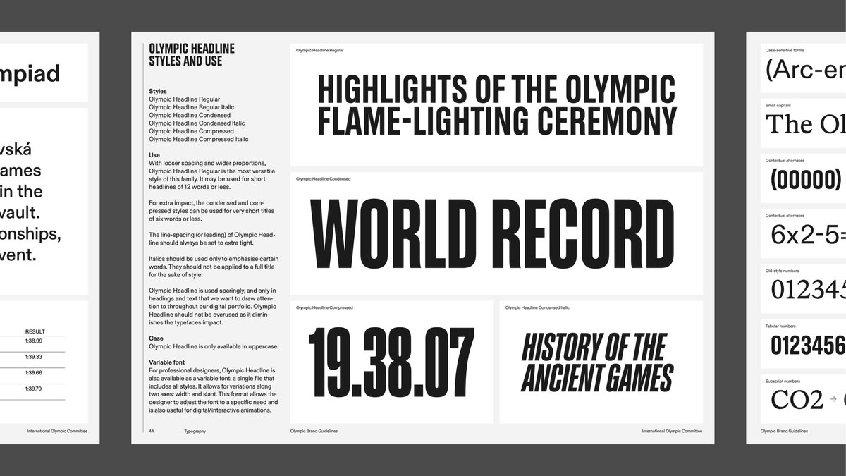 Can’t stop coming back to the Olympic brand guidelines. This thing is an absolute masterclass