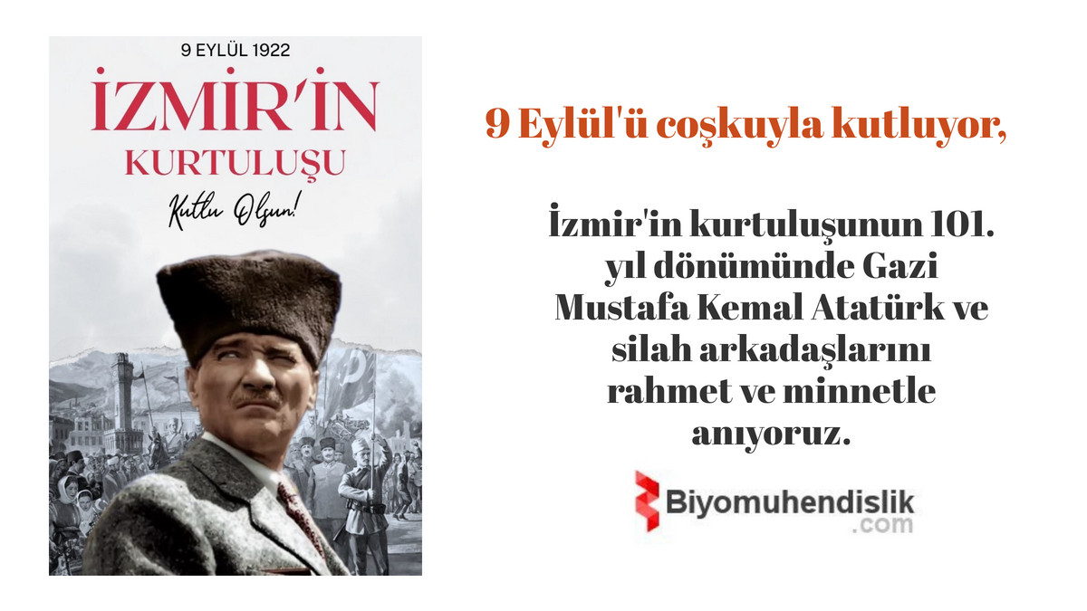 9 Eylül İzmir'in kurtuluşunu çoşkuyla kutluyor,  İzmir'in kurtuluşunun 101. yıl dönümünde Gazi Mustafa Kemal Atatürk ve silah arkadaşlarını rahmet ve minnetle anıyoruz.