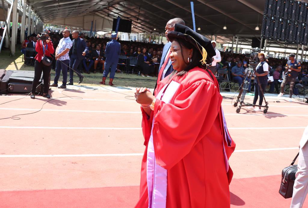 ZimFirstLady's tweet photo. Last week I was awarded with a Doctor of Philosophy in Law Honorary Degree by the University of Zimbabwe in recognition of my philanthropic work countrywide. This was truly a humbling experience. Thank you for showing appreciation of my contribution to the country’s development. https://t.co/FwDqUkq915