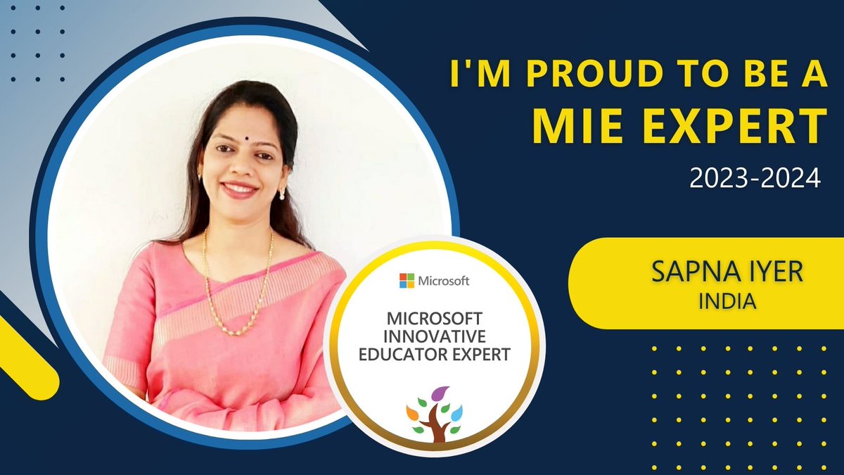 #MicrosoftEdu #MIEE #mieexpert2023 📷📷🌟📷 Excited to continue my journey as a Microsoft Innovative Educator Expert for 2023-2024, building on the expertise I've gained since 2018! 🚀 #MIEExpert #EducationInnovation.
Shoutout to <a href="/MicrosoftEDU/">Microsoft Education</a> <a href="/sdelafosse/">Sonja Delafosse</a>  <a href="/ChhillarManju/">Manju Chhillar</a> 🎓👏