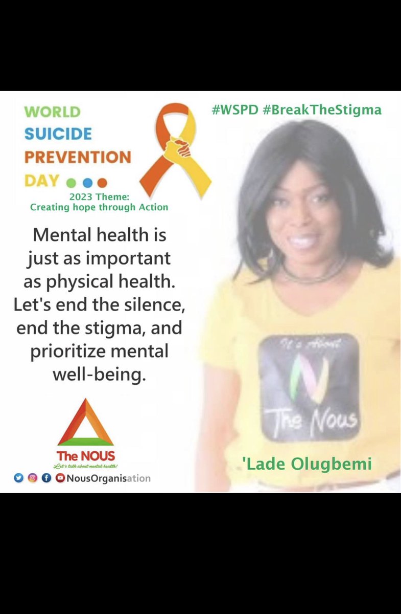 NousOrg's tweet photo. #wspd #thenous #MentalHealthAwareness #ladeolugbemi https://t.co/01XGC0Emmn