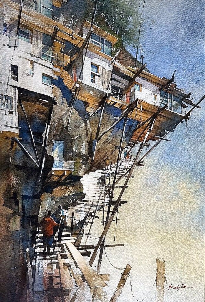 tempestanuova's tweet image. #ThomasWSchaller: #Artista #USA paesaggista figurativo contemporaneo (n.1956). #watercolor #impressionist #VentagliDiParole #art